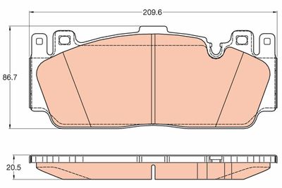 Brake Pad Set, disc brake TRW GDB2020