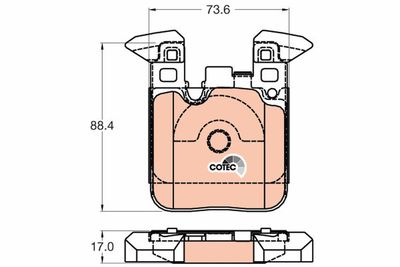 Brake Pad Set, disc brake TRW GDB2028