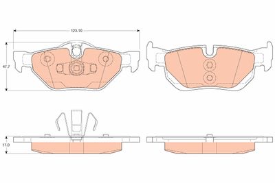 Brake Pad Set, disc brake TRW GDB2050