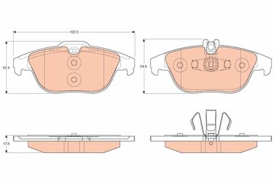 Brake Pad Set, disc brake TRW GDB2051