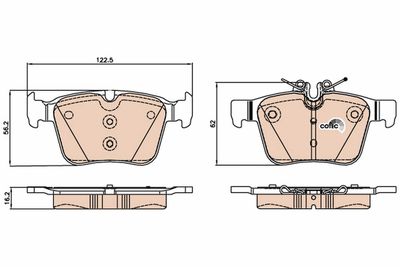 Brake Pad Set, disc brake TRW GDB2071