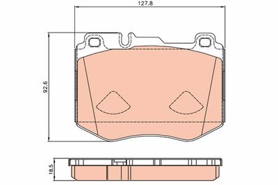 Brake Pad Set, disc brake TRW GDB2081