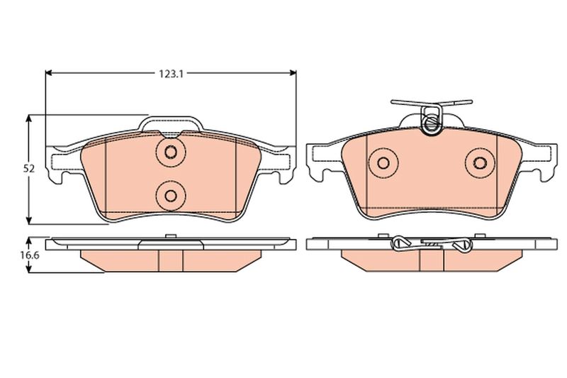 TRW GDB2086 Brake Pad Set, disc brake