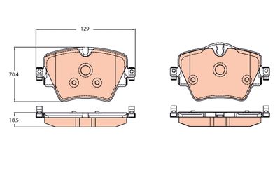 Brake Pad Set, disc brake TRW GDB2098