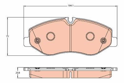 Brake Pad Set, disc brake TRW GDB2103