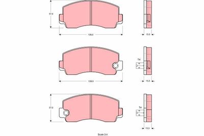 Brake Pad Set, disc brake TRW GDB212