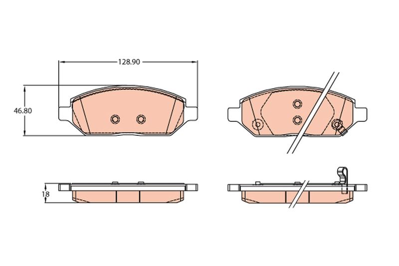 TRW GDB2135 Brake Pad Set, disc brake