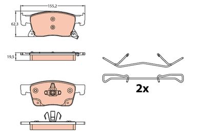 Brake Pad Set, disc brake TRW GDB2139