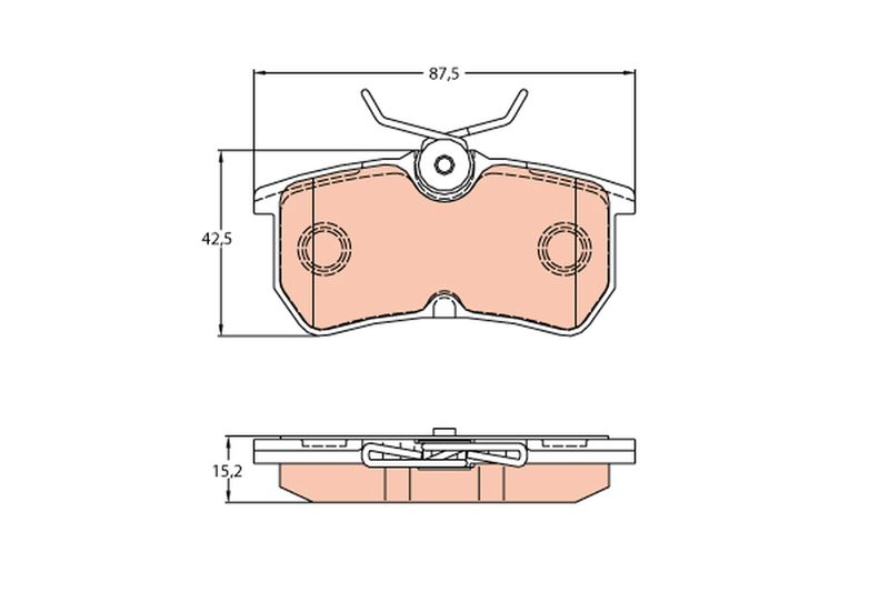 TRW GDB2140 Brake Pad Set, disc brake