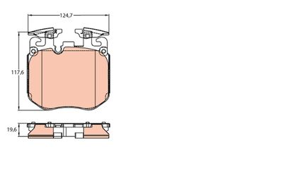 Brake Pad Set, disc brake TRW GDB2147