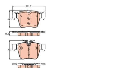 Brake Pad Set, disc brake TRW GDB2154