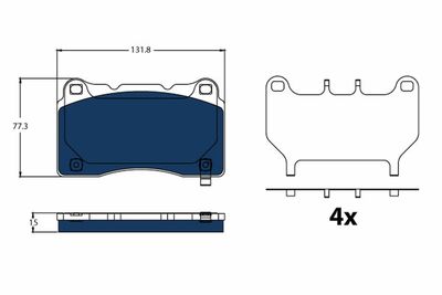 Brake Pad Set, disc brake TRW GDB2198BTE