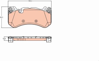 Brake Pad Set, disc brake TRW GDB2220