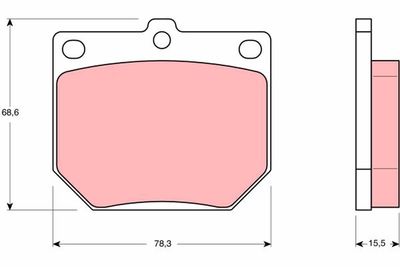 Brake Pad Set, disc brake TRW GDB232