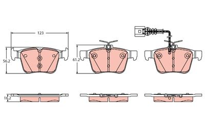 Brake Pad Set, disc brake TRW GDB2358