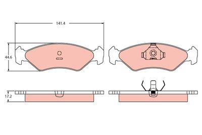 Brake Pad Set, disc brake TRW GDB2414