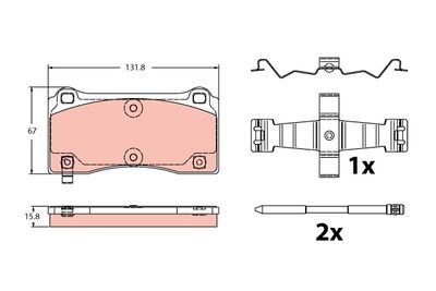 Brake Pad Set, disc brake TRW GDB2448