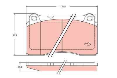 Brake Pad Set, disc brake TRW GDB2453