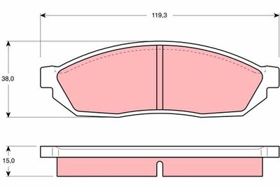 Brake Pad Set, disc brake TRW GDB254