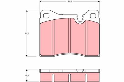 Brake Pad Set, disc brake TRW GDB261