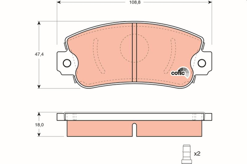 TRW GDB297 Brake Pad Set, disc brake