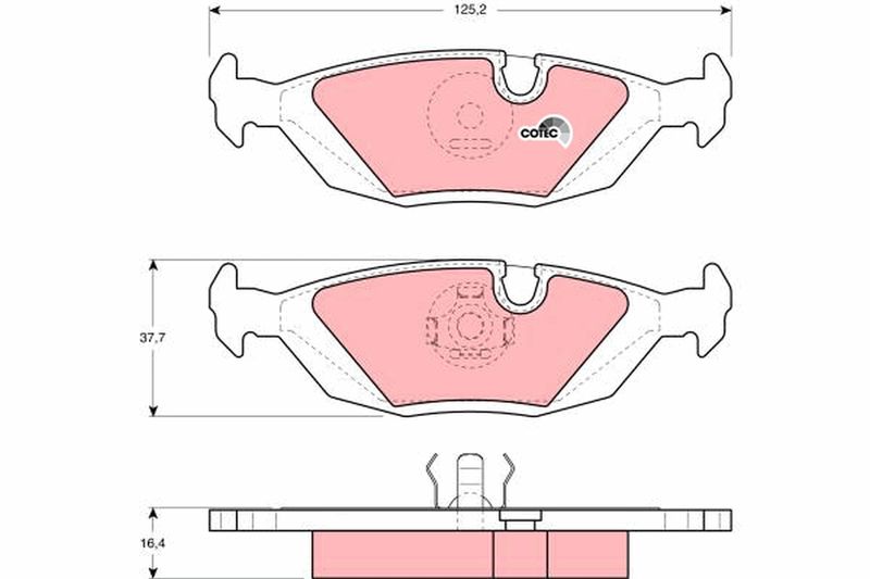 TRW GDB299 Brake Pad Set, disc brake