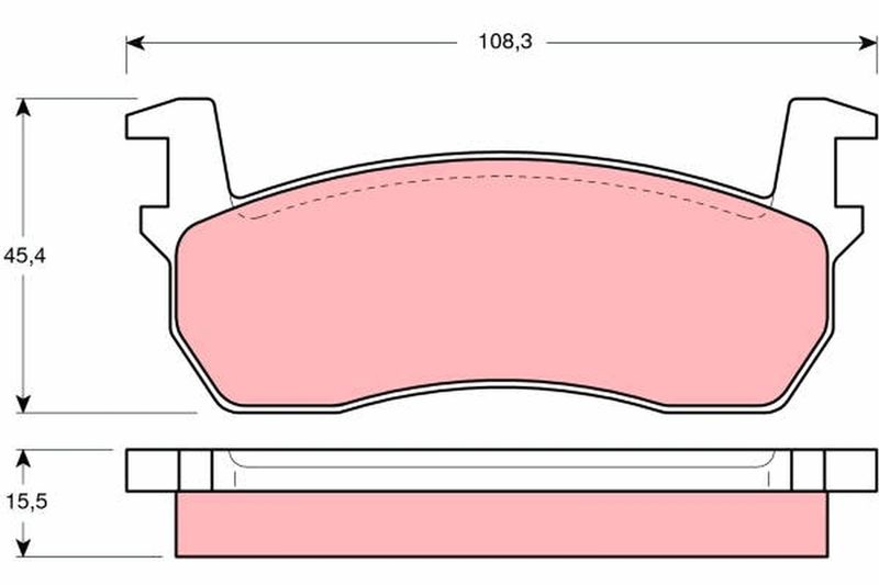 TRW GDB303 Brake Pad Set, disc brake