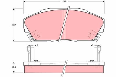 Brake Pad Set, disc brake TRW GDB3034