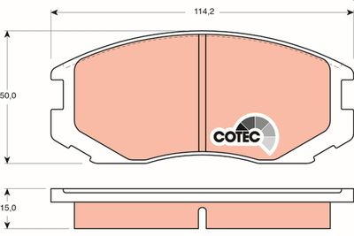 Brake Pad Set, disc brake TRW GDB3046