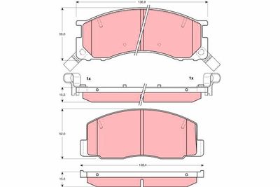 Brake Pad Set, disc brake TRW GDB3086