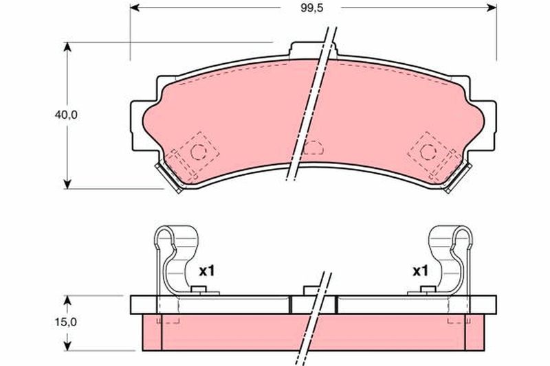 TRW GDB3115 Brake Pad Set, disc brake