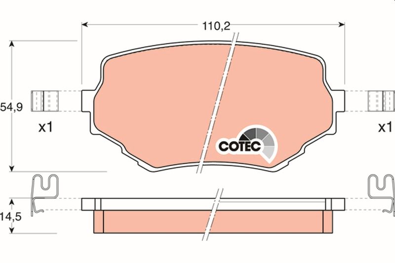 TRW GDB3132 Brake Pad Set, disc brake