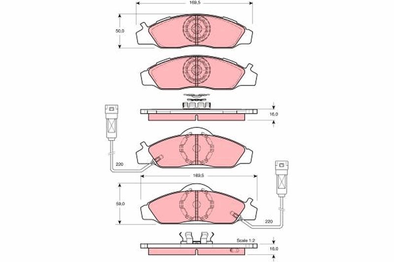 TRW GDB3134 Brake Pad Set, disc brake