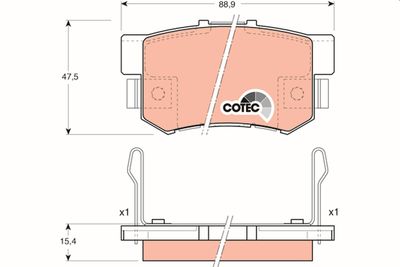 Brake Pad Set, disc brake TRW GDB3154