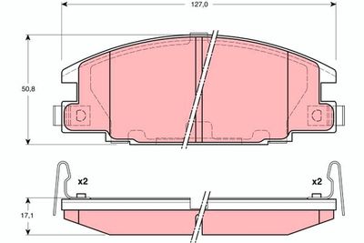 Brake Pad Set, disc brake TRW GDB3161