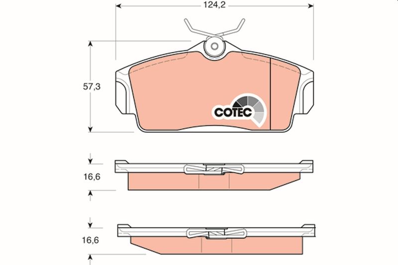 TRW GDB3168 Brake Pad Set, disc brake