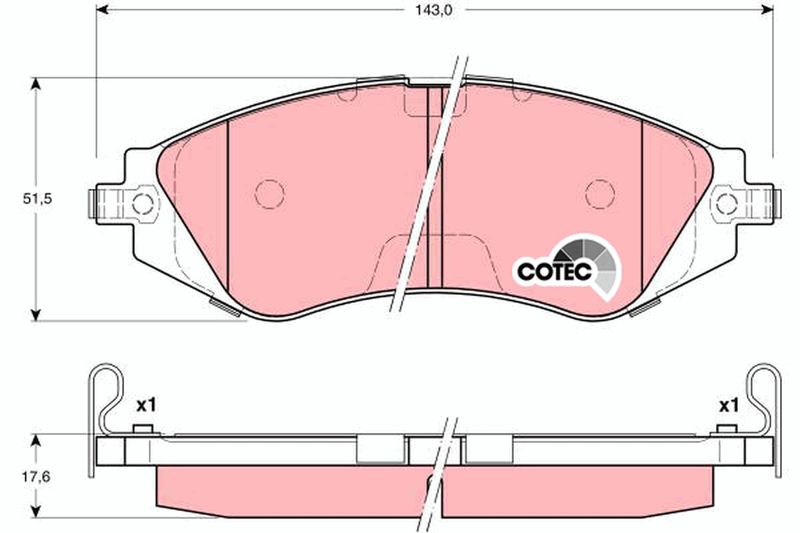 TRW GDB3171 Brake Pad Set, disc brake