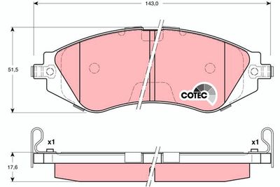 Brake Pad Set, disc brake TRW GDB3171