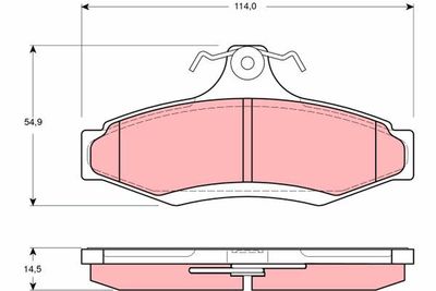 Brake Pad Set, disc brake TRW GDB3172