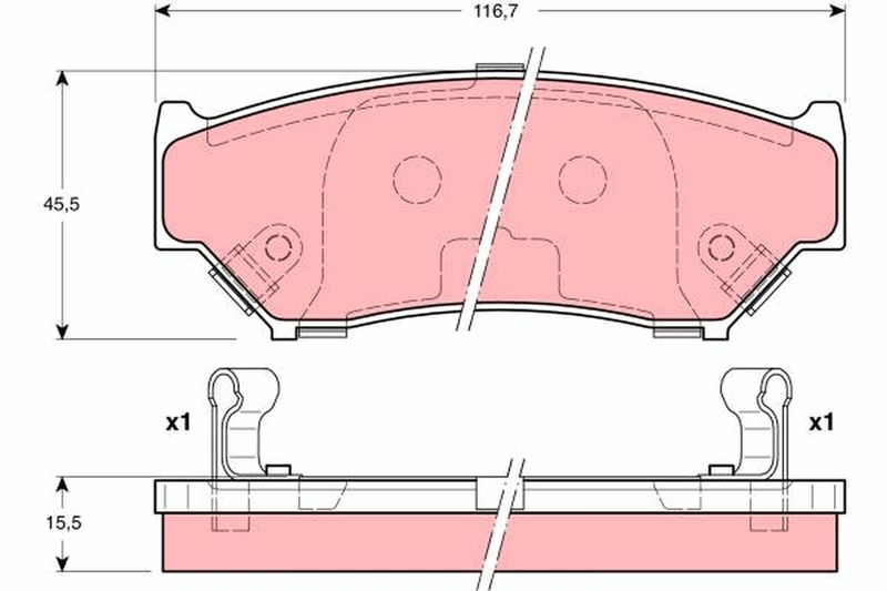 TRW GDB3182 Brake Pad Set, disc brake