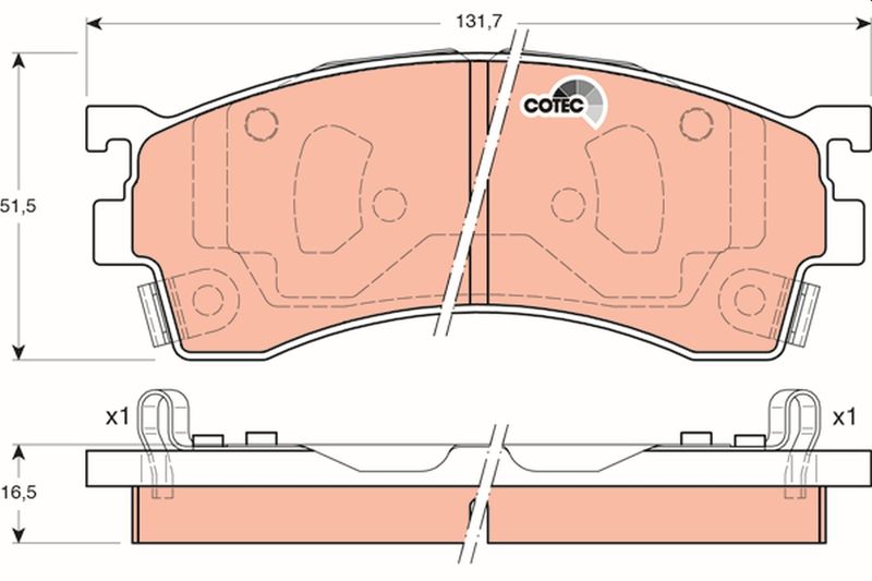 TRW GDB3192 Brake Pad Set, disc brake