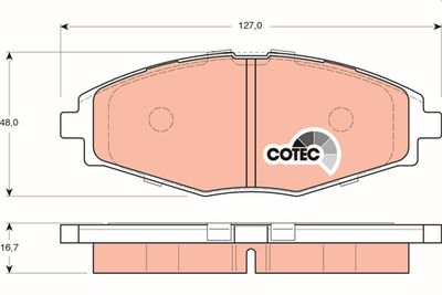 Brake Pad Set, disc brake TRW GDB3195