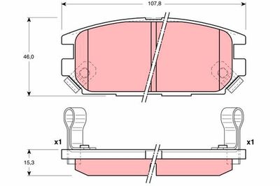 Brake Pad Set, disc brake TRW GDB3199