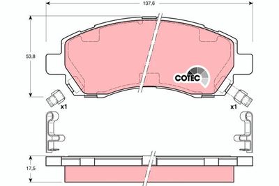 Brake Pad Set, disc brake TRW GDB3205