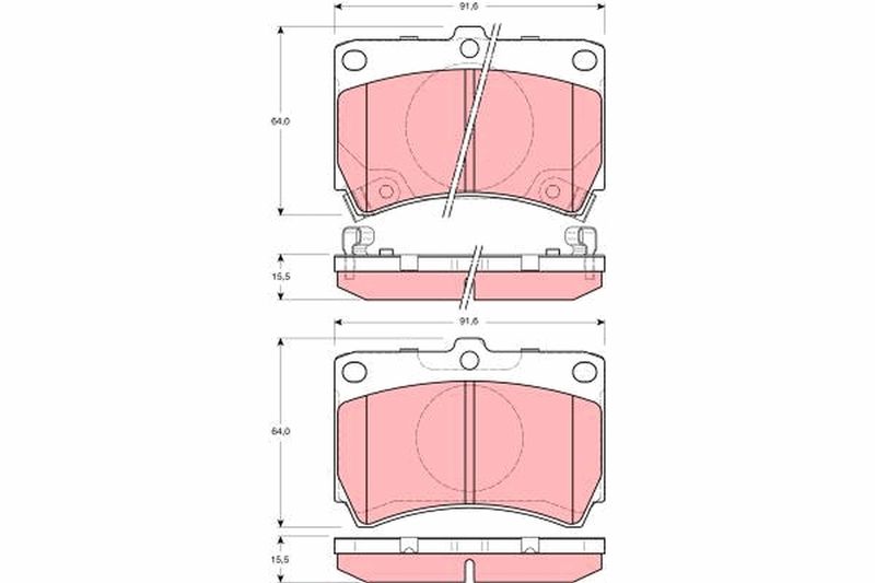 TRW GDB3206 Brake Pad Set, disc brake