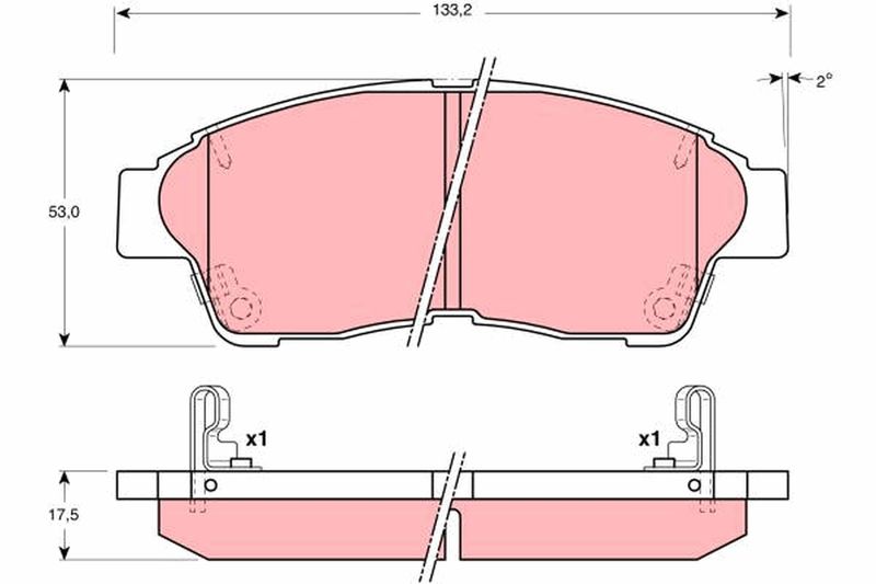 TRW GDB3207 Brake Pad Set, disc brake