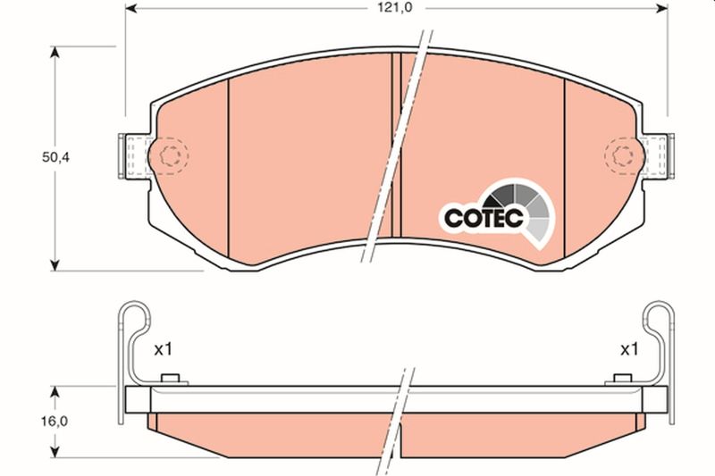 TRW GDB3208 Brake Pad Set, disc brake