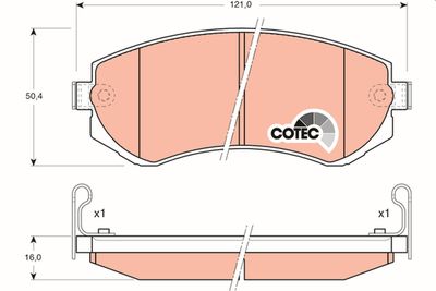 Brake Pad Set, disc brake TRW GDB3208