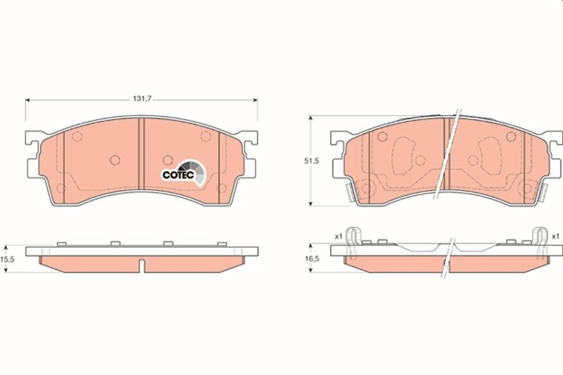 TRW GDB3209 Brake Pad Set, disc brake