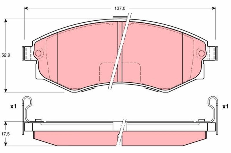 TRW GDB3211 Brake Pad Set, disc brake